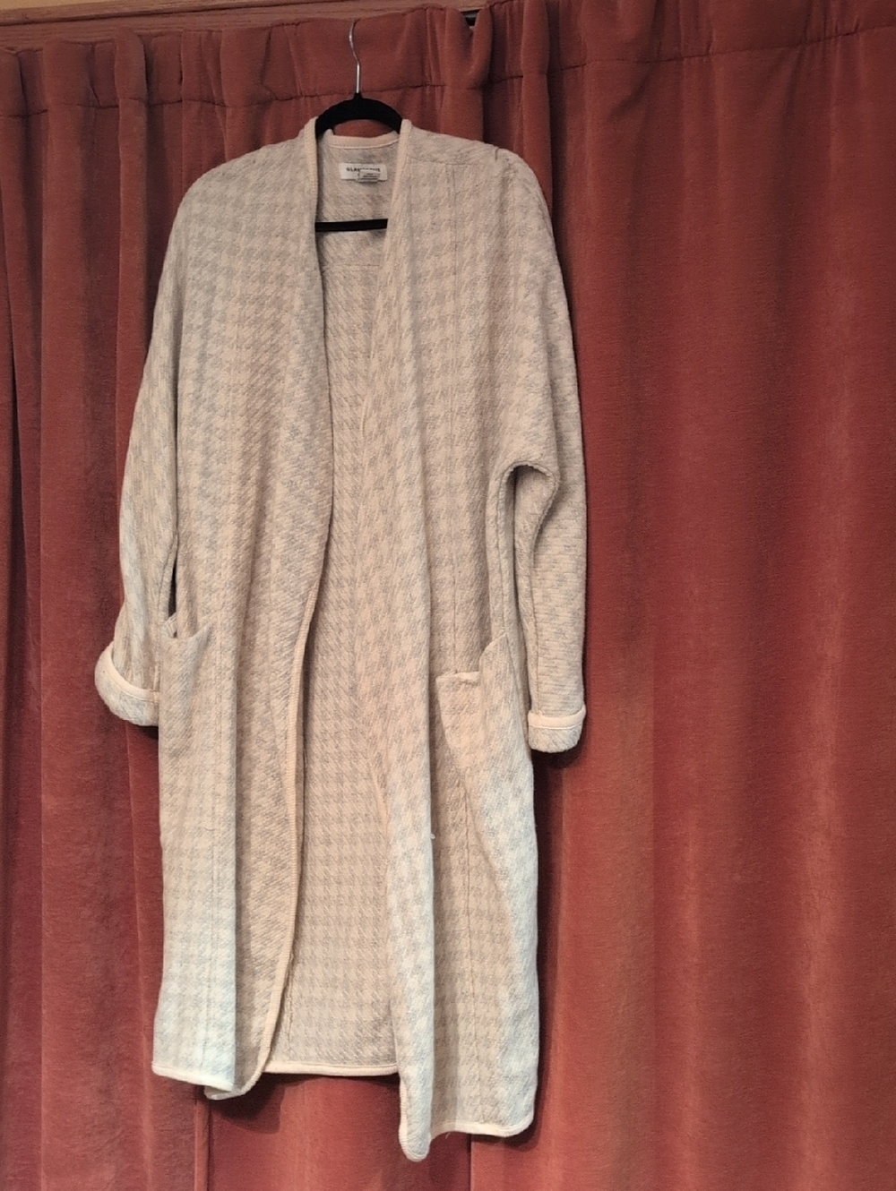 Glamorous Heathered Cream and Gray Open Front Cardigan